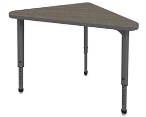 marco group apex series school desk, 41x30, boardwalk oak/gray