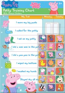 paper projects 01.70.30.022 peppa pig potty and toilet training reward chart and 56 sparkly stickers, pink
