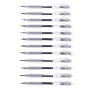 amazon basics retractable gel pens - medium point, 12 count, black