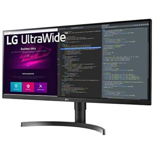 LG 34WN750-B 34 inch UltraWide QHD 3440x1440 21:9 IPS HDR10 Monitor with FreeSync Bundle with 2.4GHz Wireless Keyboard, 2X 6FT Universal HDMI 2.0 Cable and Microfiber Cleaning Cloth