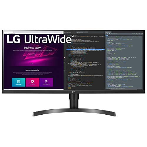 LG 34WN750-B 34 inch UltraWide QHD 3440x1440 21:9 IPS HDR10 Monitor with FreeSync Bundle with 2.4GHz Wireless Keyboard, 2X 6FT Universal HDMI 2.0 Cable and Microfiber Cleaning Cloth