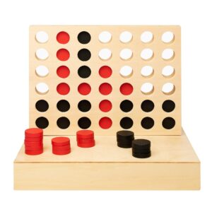 growupsmart four in a row game - made from wood