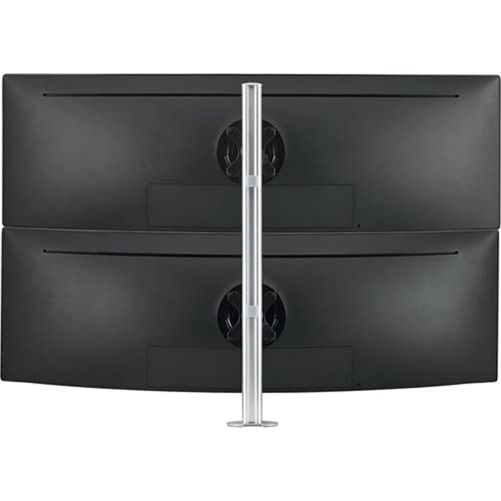 Atdec Dual Stack Heavy Monitor Desk Mount - Flat and Curved up to 49in - VESA 75x75, 100x100