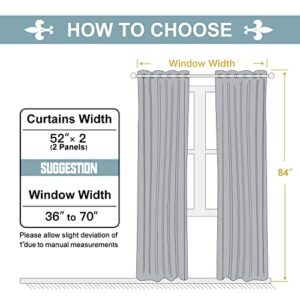 ChrisDowa Grommet Room Darkening Curtains for Bedroom and Living Room - 2 Panels Set Thermal Insulated Blackout Curtains (Beige, 52W x 84L)