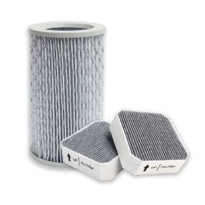pureburg replacement true hepa filter set fits to molekule air purifier,h13 activated carbon 2-in-1 pre-filter air clean dust vocs odor pm2.5
