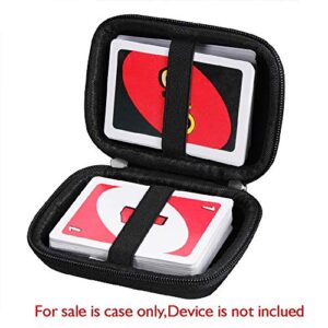 Anleo Travel Case for Mattel UNO Classic Card Game(Only Case) (Black)