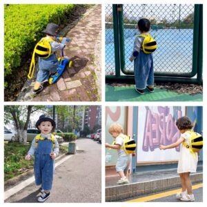 Baby Backpack with Leash for Toddler,Small Bee Backpack for kids,Anti Lost Bag