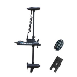 aquos haswing black cayman 24v 80lbs 54inch bow mount electric trolling motor lightweight, variable speed, with foot control/quick release bracket for bass fishing boats freshwater and saltwater use