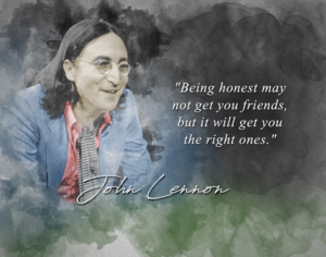 john lennon quote - being honest may not get you friends but it will get you the right ones classroom wall print