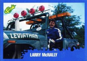 1990 classic monster trucks racing #41 larry mcnally official monster truck racing association trading card from the score board inc company