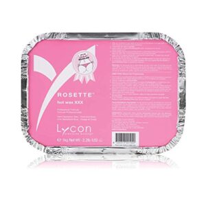 lycon wax ~ rosette hot wax xxx 1kg / 35oz strip-less wax