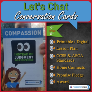 social emotional learning | distance learning | compassion | instead of judgement see perspective conversation cards | middle school