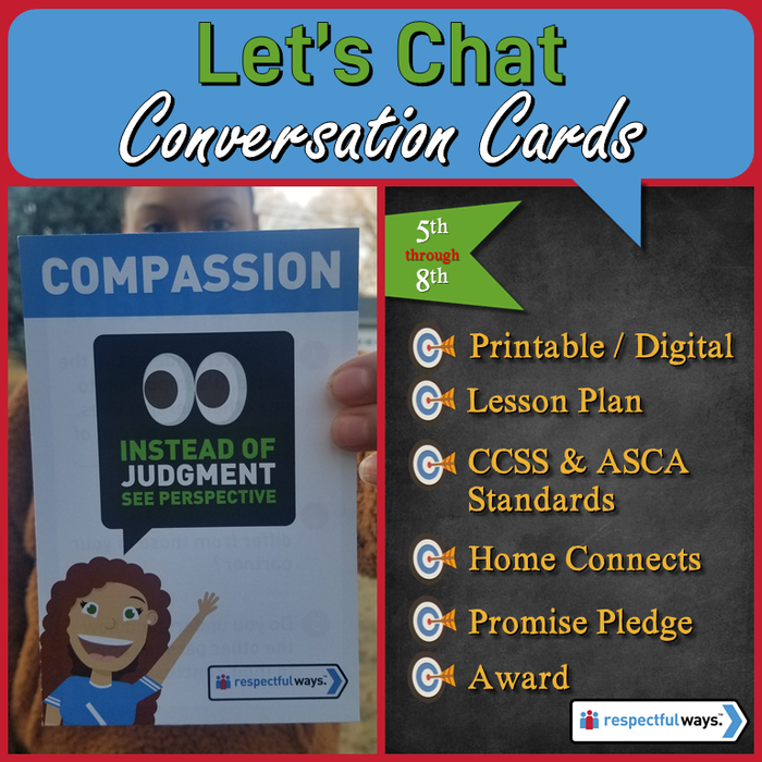 Social Emotional Learning | Distance Learning | Compassion | Instead Of Judgement See Perspective Conversation Cards | Middle School