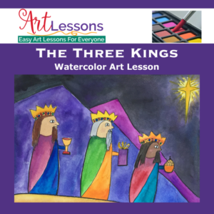 christmas watercolor art lesson - the three kings