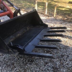 Titan Attachments 21" Fork Length Clamp-On Debris Forks V2, Fits 60" Loader Buckets, Skid Steers, Rated 4,560 LB Capacity