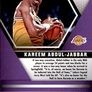 2019-20 Panini Mosaic #283 Kareem Abdul-Jabbar Los Angeles Lakers Hall of Fame Basketball Card