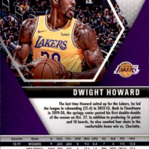 2019-20 Panini Mosaic #58 Dwight Howard Los Angeles Lakers Basketball Card