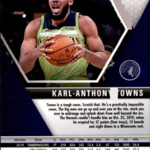 2019-20 Panini Mosaic #83 Karl-Anthony Towns Minnesota Timberwolves Basketball Card