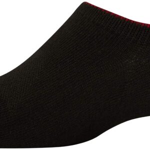 New Balance Boys' No Show Invisible Liner Socks (8 Pack), Size Medium, Black