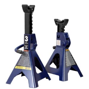 tce at43202u torin steel jack stands: 3 ton (6,000 lb) capacity, blue, 1 pair