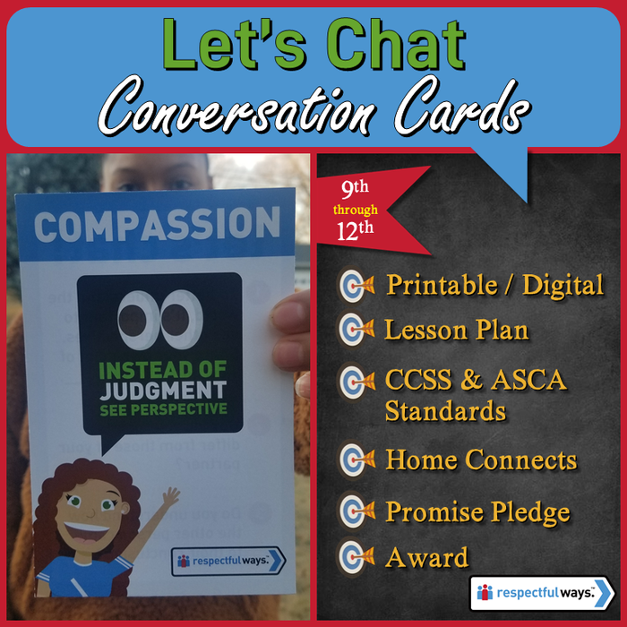 Social Emotional Learning | Distance Learning | Compassion | Instead Of Judgment, See Perspective Conversation Cards | High School