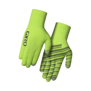 giro xnetic h2o unisex adult winter cycling gloves - highlight yellow (2024), small