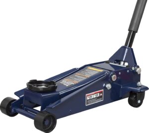 tce atz830023u torin hydraulic heavy duty steel service/floor jack with dual piston quick lift pump, 3 ton (6,000 lb) capacity, blue