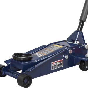 TCE ATZ830023U Torin Hydraulic Heavy Duty Steel Service/Floor Jack with Dual Piston Quick Lift Pump, 3 Ton (6,000 lb) Capacity, Blue