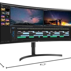 LG 38WN75C-B Monitor 38" 21:9 Curved UltraWide QHD+ (3840 x 1600) IPS Display, HDR 10, sRGB 99% Color Gamut, Tilt/Height Adjustable Stand, Black