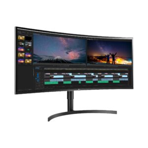 LG 38WN75C-B Monitor 38" 21:9 Curved UltraWide QHD+ (3840 x 1600) IPS Display, HDR 10, sRGB 99% Color Gamut, Tilt/Height Adjustable Stand, Black