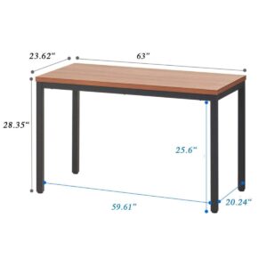 A AIRLLEN Modern 63-Inch Computer Desk for Home Office Sleek and Sturdy, Ideal for Work and Study, Multi-Purpose Table for Writing, Dining, and Workstation, Suitable for Office and Home Office Use