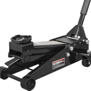 Torin ATZ830023B Hydraulic Heavy Duty Steel Service/Floor Jack with Dual Piston Quick Lift Pump, 3 Ton (6,000 lb) Capacity, Black