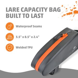 Orange Mud Bicycle Top Tube Bag, Welded, TPU, Black