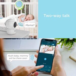 Motorola Peekaboo Twin Cameras WiFi 1080p Video Baby Monitor - Multi-Color Night Light, Two-Way Audio, Infrared Night Vision – 360 Degree Remote Pan Scan and Digital Zoom/Tilt, Soothing Sounds