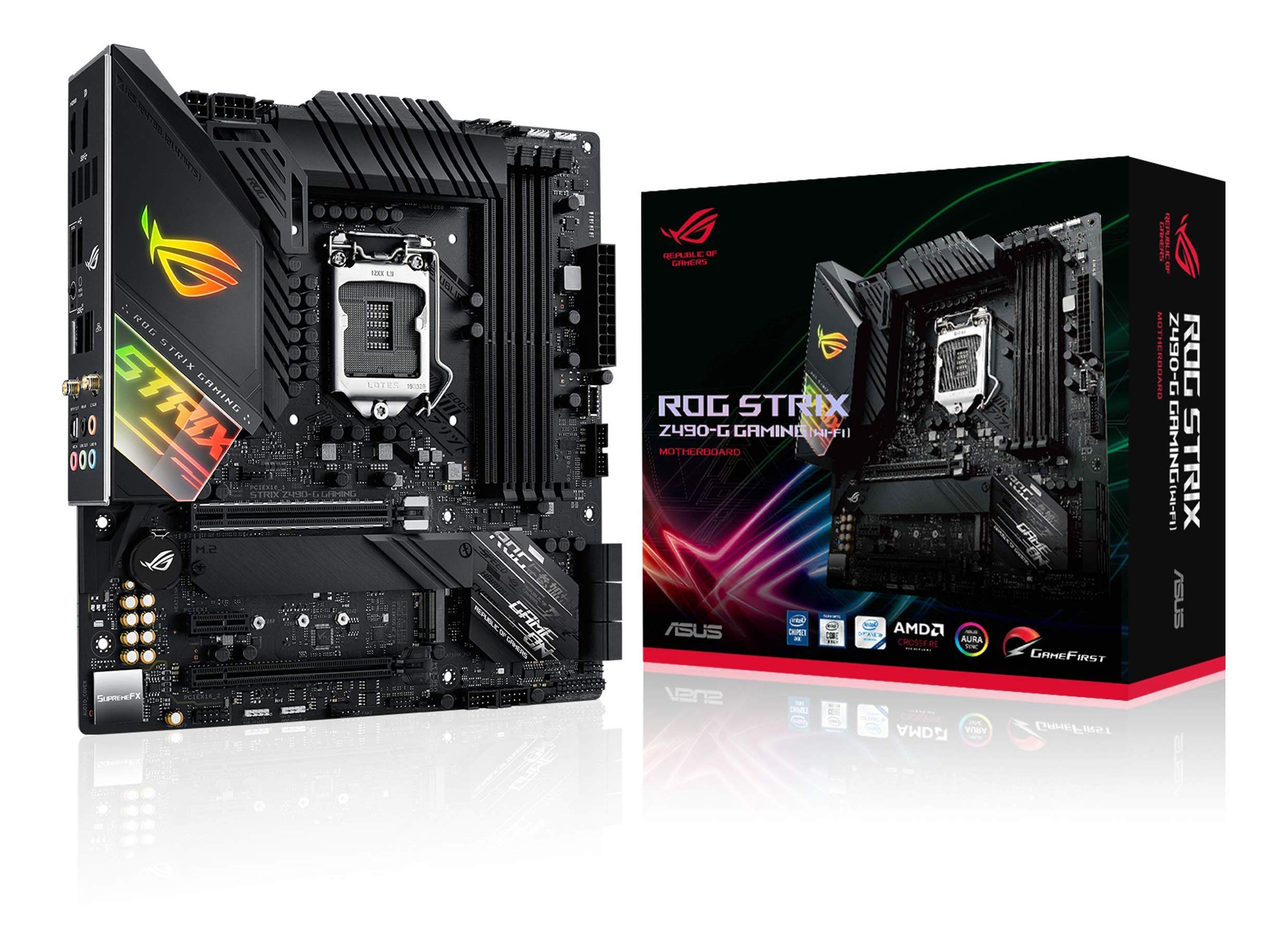 ASUS ROG Strix Z490-G Gaming (WiFi 6) Z490 LGA 1200 (Intel® 10th Gen) SFF Micro ATX Gaming Motherboard (12+2 Power Stages, Intel® 2.5 Gb Ethernet, Bluetooth v5.1 and Aura Sync)