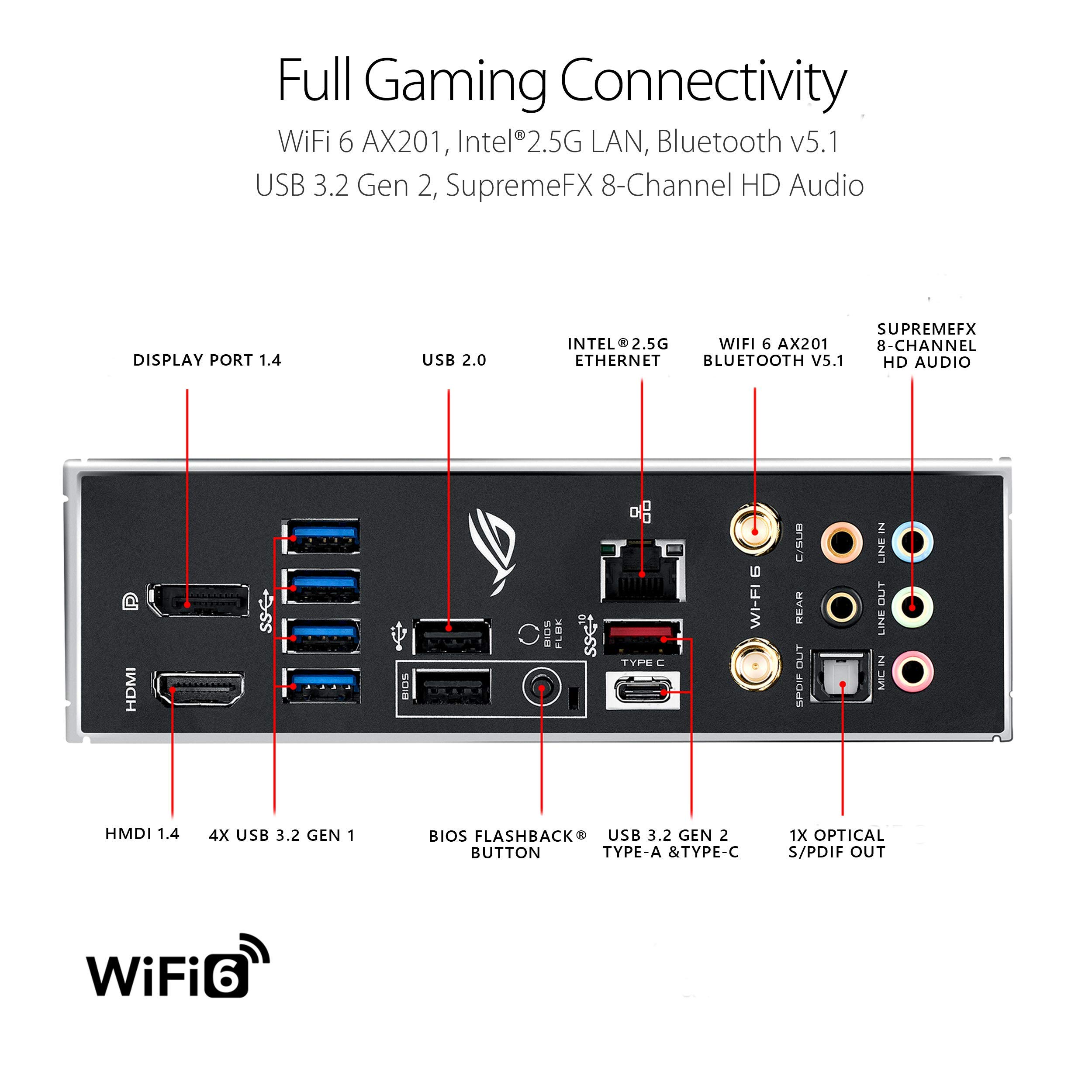 ASUS ROG Strix Z490-G Gaming (WiFi 6) Z490 LGA 1200 (Intel® 10th Gen) SFF Micro ATX Gaming Motherboard (12+2 Power Stages, Intel® 2.5 Gb Ethernet, Bluetooth v5.1 and Aura Sync)