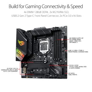 ASUS ROG Strix Z490-G Gaming (WiFi 6) Z490 LGA 1200 (Intel® 10th Gen) SFF Micro ATX Gaming Motherboard (12+2 Power Stages, Intel® 2.5 Gb Ethernet, Bluetooth v5.1 and Aura Sync)