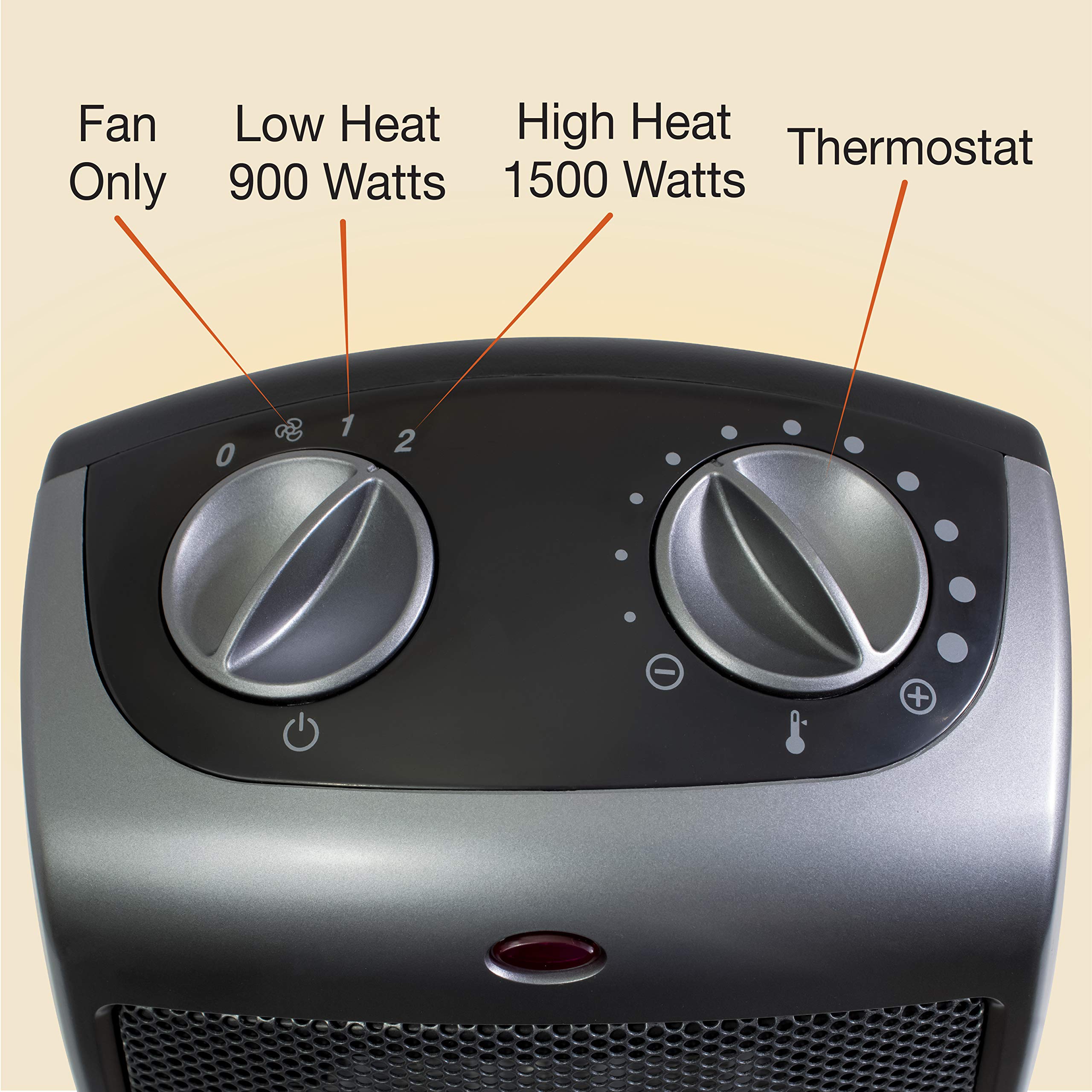 Lasko 754201 Small Portable 1500W Electric Ceramic Space Heater with Tip-Over Safety Switch, Overheat Protection, Thermostat and Extra Long 8-ft Cord for Indoor Ho, 9.2 x 7 x 6 inches, Gray