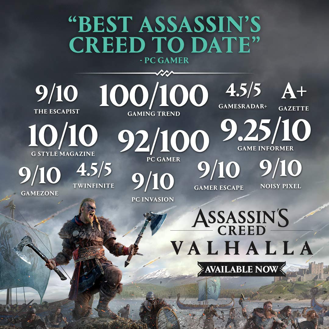 Assassin’s Creed Valhalla PlayStation 4 Standard Edition with Free Upgrade to the Digital PS5 Version