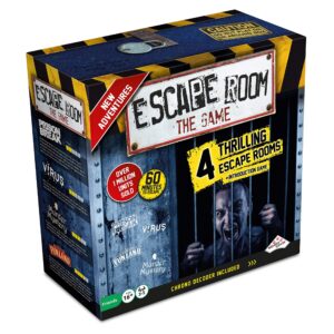 escape room the game, version 2 - with 4 thrilling escape rooms | solve the mystery board game for adults and teens (english version)