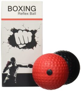 portzon boxing reflex ball, 2 difficulty level boxing ball with headband, softer than tennis ball, suit for reaction, agility, punching speed, fight skill and hand eye coordination training