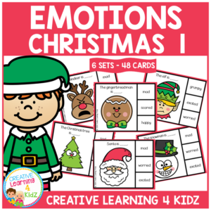 emotions clip cards - christmas 1