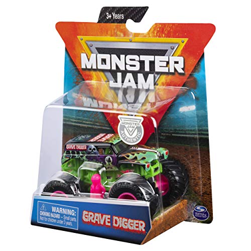 Monster Jam, Official Grave Digger Monster Truck, Die-Cast Vehicle, Danger Divas Series, 1:64 Scale