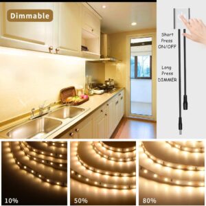 Sensky 12V 24V DC Touch On/Off Sensor Switch Touch Dimmer Switch Brightness Adjustment for LED Cabinet Light, LED Strip Light, Rigid Light Bar