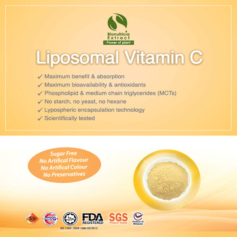 BIONUTRICIA EXTRACT Liposomal Vitamin C Dietary Supplement (2 Acerola + 1 Original Set)