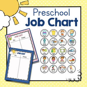 printable preschool job chart - to do and done