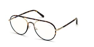 tom ford blue block eyeglasses tf5623b 056 havana/gold 54mm ft5623