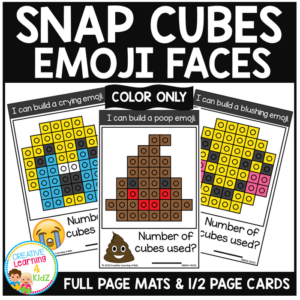 snap cubes activity - emoji faces