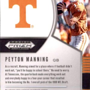 2020 Panini Prizm Draft Picks #82 Peyton Manning From Pack Tennessee Volunteers Football