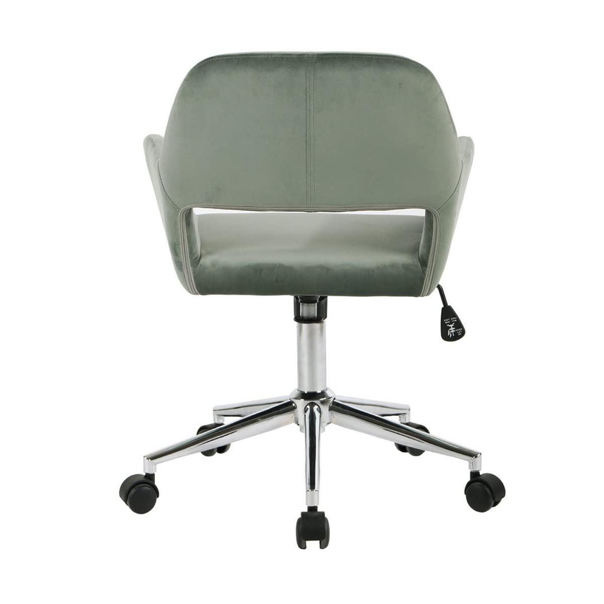 Geniqua Cactus Green Velvet Office Chair Swivel Task Chair Adjustable Mid Height Casters Rolling Computer Chair Modern for Home Office